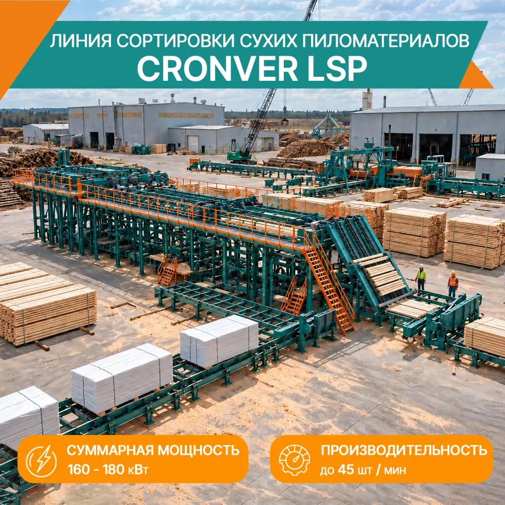 Линия сортировки сухих пиломатериалов CRONVER LSP