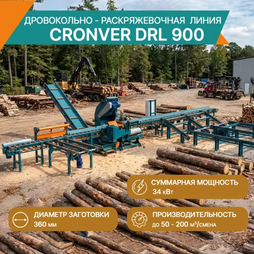 Дровокольно - раскряжевочная линия DRL 900